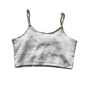Misguided gray and gold chain tank